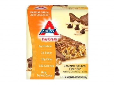 Atkins Day Break Bars 5 Riegel - Chocolate Oatmeal Fiber