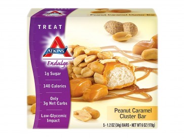 Atkins Treat Endulge Bars 5 Riegel - Peanut Caramel Cluster