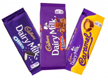 Cadbury Dairy Milk Caramel, Daim Oreo Cookies Chocolate Variety Pack (3 x 120g)