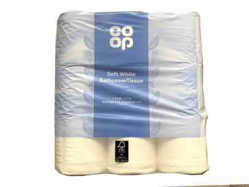 Coop Soft White Bathroom Tissue Toiletpaper 9 Rollen