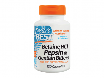 Doctor's Best Betain HCl Pepsin & Gentian Bitters 360 Caps