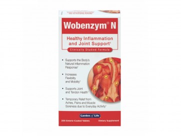 Garden of Life Wobenzym N Systemic Enzymes 200 Tablets