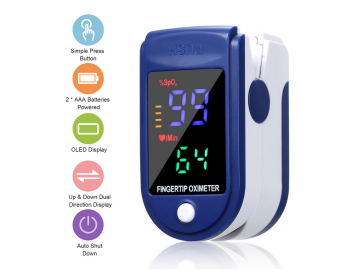Pulsoximeter für Messung von Puls und Sauerstoffsättigung am Finger