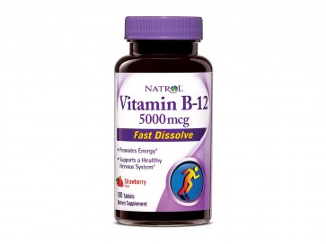 Natrol Vitamin B-12 5000 mcg fast Dissolve Strawberry