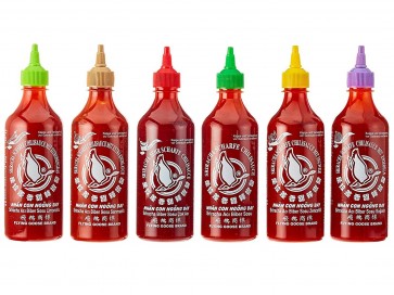 Flying Goose Sriracha Chilisauce in 6 Geschmacksrichtungen, 6er Pack (6 x 455 ml)