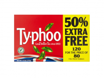 Typhoo Teabags 80 Bags +50% for free