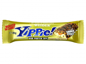 Weider YIPPIE! Riegel Peanut-Caramel 12 x 70g  (MHD 06/19) 