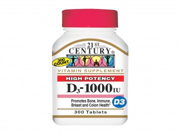 21st Century Health Vitamin D3 1000 IU