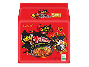 Samyang Buldak 2x Spicy Hot Chicken Flavour Ramen (5 x 140g)