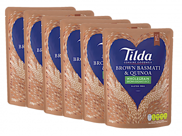 Tilda Steamed Brown Basmati & Quinoa Rice 6 x 250g